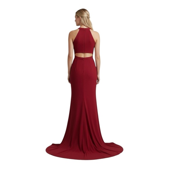 Sherri Hill Dresses & Skirts - Sherri Hill women’s Red Mermaid is high neck long maxi dress Size 10 party